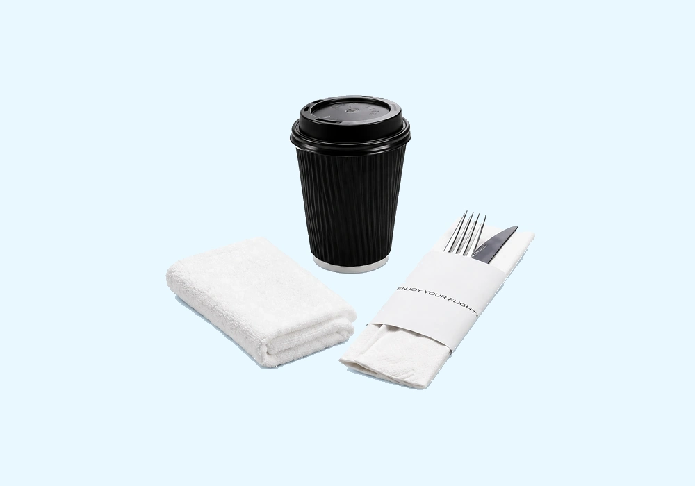 Airline catering and textile products